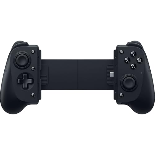 Razer Kishi V3 Gaming Controller for iPhone & Android, USB-C, Black | Compatible with iPhone 15, 16, 17 Series, Full Sized TMR Thumbsticks, Dual Back Buttons, PC Remote Play - color: Black