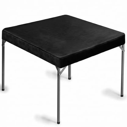 Frienda Game Table Cover Felt Game Tablecover Folding Tablecloth for Card for Playing Poker Cards Mahjong Puzzles Board Games, Table Not Included (Black,34 x 34 x 4 Inch) - color: Black