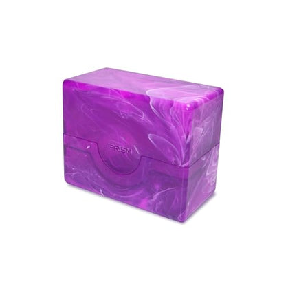 BCW Prism Deck Case - Charoite Purple | Holds 50 Double-Sleeved or 60 Single-Sleeved Cards | Secure Snap Closure | Compatible Collectible Card Bins | TCG Storage Box - color: Charoite Purple