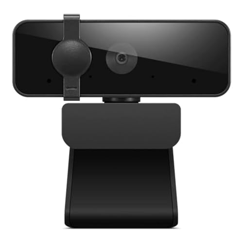 Lenovo 310 FHD Webcam, 1080p, FHD Resolution @30 FPS, Plug-and Play USB Connectivity, 1.8M Cable, 2 Integrated Microphones, External Privacy Shutter, Black - color: Black, style: 310 FHD