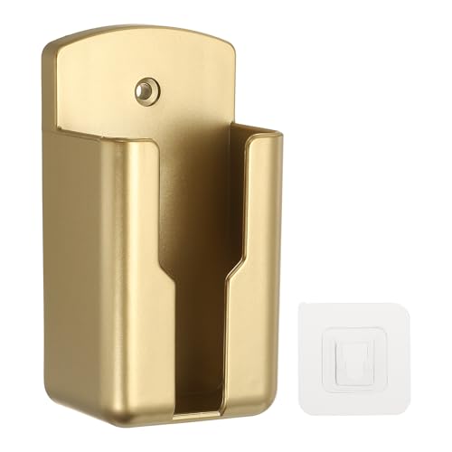 Remote Control Holder Wall Mount, (2" x 1.63" x 3.94")-Universal TV AC Remote Controller Organizer Box Air Conditioner Media Player Rack Holder for Home/Office/School, Gold - color: Gold, size: 2" x 1.63" x 3.94"