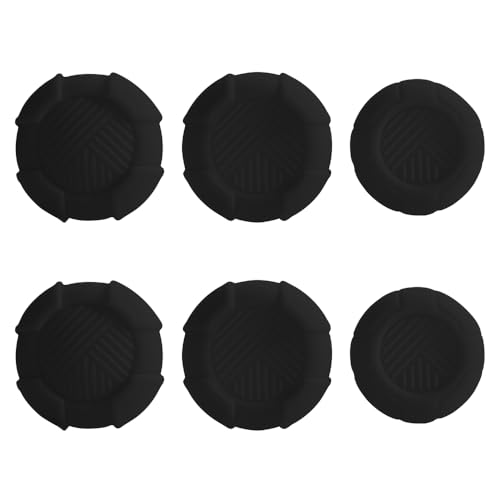 PERFECTSIGHT Thumb Grip Caps for PS5 PS4 Xbox Series X/S Xbox One Switch PRO Controller Steam Deck 6 PCS Soft Rubber 3D Thumbsticks Button Joystick Cover Set, Black 6 - color: Black 6 PCS