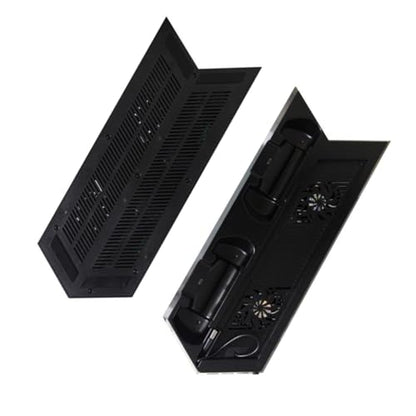 Uonlytech Vertical Stand Cooling Fan Base for Controllers Console Stand with 2 Fans Charging Station Dual Charger Ports Hub