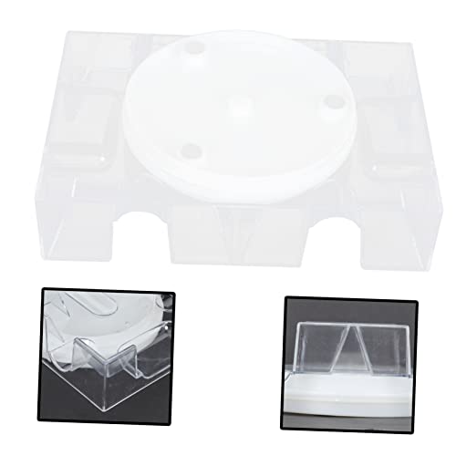 VANZACK Rotating Poker Card Stand with Tray Clear Plastic Storage Rack for Organizing Easy to Clean for Game Supplies