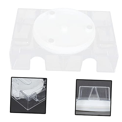 VANZACK Rotating Poker Card Stand with Tray Clear Plastic Storage Rack for Organizing Easy to Clean for Game Supplies