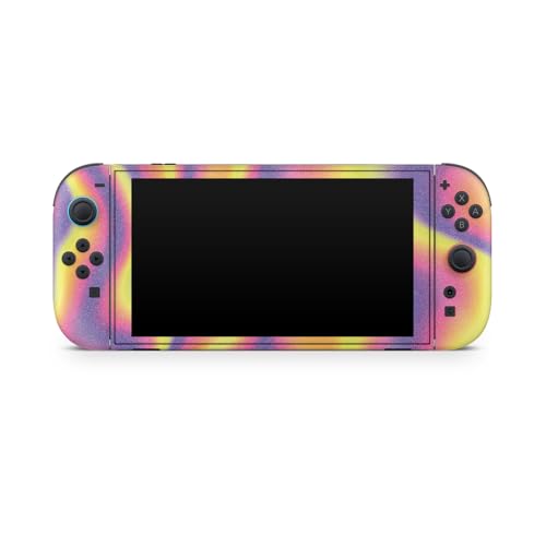 Glossy Glitter Gaming Skin Compatible with Nintendo Switch 2 Console Only - Melted Stripes - Premium 3M Vinyl Protective Wrap Decal Cover - Easy to Apply | Crafted in The USA by MightySkins - color: Melted Stripes, size: Switch 2 Console Skin Only, style:
