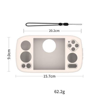 Protective Case for RG Cube Silicone Soft Skin Cover Sleeve with Lanyard for RG Cube Retro Handheld Game Console Anti-Drop Shockproof Shell Case Accessories (Light White) - color: Light White