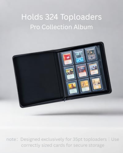 Top loader Binder - Holds 324+ Top Loaders for Cards, 9 Pocket Top Loader Binders with Sleeves for 3" x 4" Rigid Card Holders for Baseball, Football and other Cards (Hight Green) - color: Hight Green