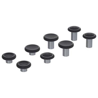 HEXGAMING 8-Pack Replacement Thumbsticks Caps, Gray | 2 Height, Domed & Concave Grips, for Phantom & Ultimate Pro Controllers, Base Part NOT Included - color: Gray