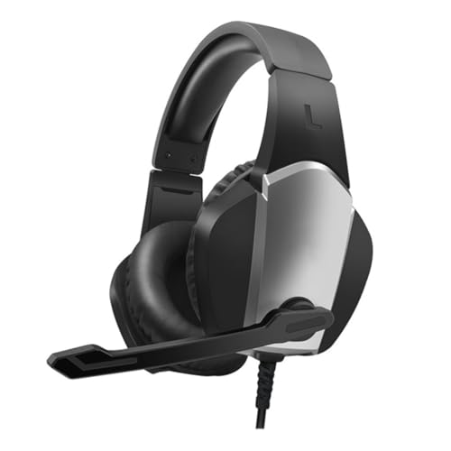 Professional Gaming Headset for Computer with Noise-canceling and Noise Reduction Features, Black Plastic Design, Comfortable for Watching Movies and Chatting,