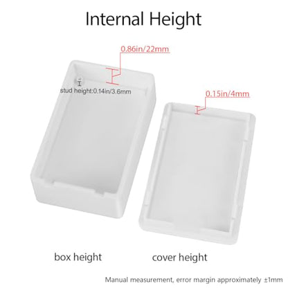 LeMotech Project Box 5 Pieces ABS Plastic Electrical Project Case Small Junction Box for Electronics White 3.94 x 2.36 x 0.98 inch (100 x 60 x 25 mm) - color: 5 pieces, size: 3.94"x 2.36"x 0.98"