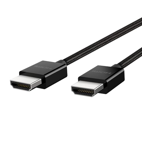 Belkin Ultra HD HDMI 2.1 Cable 6.6FT/2M, 4K Ultra High Speed HDMI Cable, 48Gbps HDMI 2.1 Braided Cord, Dolby Vision HDR & 8K@60Hz Capable, Compatible w/ Playstation, PS4, PS5, Xbox Series X & More - style: 6.6ft Braided Cable
