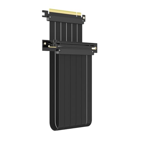 GLOTRENDS 400mm PCIe 3.0 X16 Riser Cable for Low-end PCIe 3.0 GPUs, Such as GeForce RTX 20/GTX 16/GTX 10 Series and AMD Radeon RX5000/VII/RX Vega/R9 Fury Series, etc - size: 400mm, style: 90 Degree Right Angle
