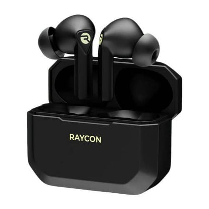 Raycon The Gaming Bluetooth True Wireless Earbuds with Built in Mic, Low Latency, 31 Hours of Battery, Charging Case with Talk, Text, and Play, Bluetooth 5.0 (Carbon Black)
