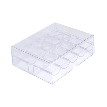 Menolana Acrylic Chip Case Chip Carrier Lightweight Organizer Container Chip Tray Transparent for Family Parties Tabletop Game Travel