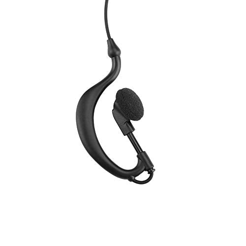 G Shape cp185 Single Wire Headset Surveillance Earpiece Mic Compatible with Motorola Two Way Radio RMM2050 RMU2080 XU2600 CLS1410 CP200 GP300 - style: G type