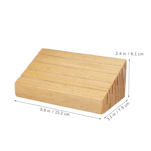 Wooden Playing Card Holder Sloped Design for Easy Access Viewing Nonslip Base Multi Display Stand for Games Collectors
