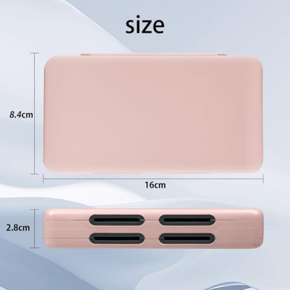 ONETIAOLONG Switch Game Case Holder for Switch 2 & OLED & Lite with 48 Cartridge Slots and 96 Micro SD Card Storage with Magnetic Closure,Protective Hard Shell and Soft Lining for Easy carrying - color: Pink, style: 48-slots