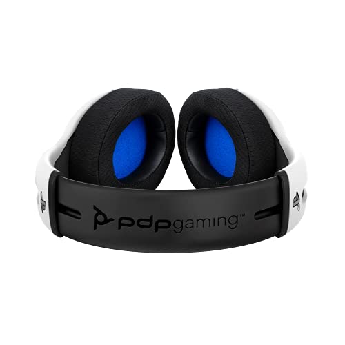 PDP LVL50 Wireless Stereo Gaming Headset, Officially Licensed by Sony PlayStation 5, PS5/PS4/PS3/PC, Lightweight Durable 40 Foot Connection, Noise-canceling Flip-to-Mute Mic, White - color: White, style: Wireless