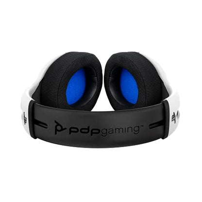 PDP LVL50 Wireless Stereo Gaming Headset, Officially Licensed by Sony PlayStation 5, PS5/PS4/PS3/PC, Lightweight Durable 40 Foot Connection, Noise-canceling Flip-to-Mute Mic, White - color: White, style: Wireless