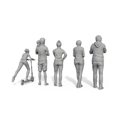 MRY-SFW Yao's Studio LYT48109 1/48 Miniature Factory Building Military Car Railroad Track Accessory Props Diorama Scenery Miniature Character Model Multi Pose Figures5pcs