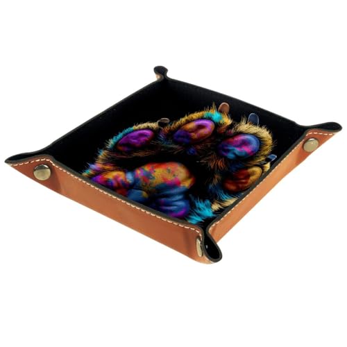 Dog Paw Dice Tray Dice Rolling Tray Folding Dice Holder for Dice Games, Like RPG, DND and Other Table Games - color: Multi 13