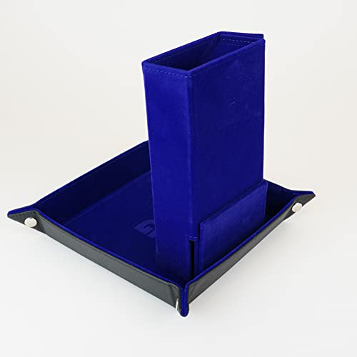 FanRoll Fold Up Dice Tower: Blue, Role Playing Game Dice Accessories for Dungeons and Dragons - color: Blue