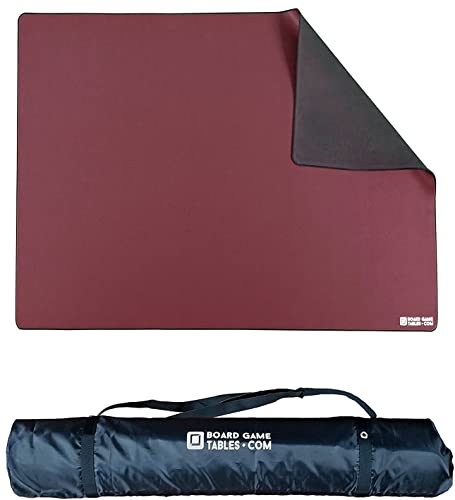 Allplay Board Game Playmat, 3.5'x5.5', Large, Burgundy | Thick Super Cushioned, Stitched Edge, Water Resistant, with Carrying Case for Board Games, Card Games, RPGs - color: Burgundy, size: Large (3.5'x5.5')