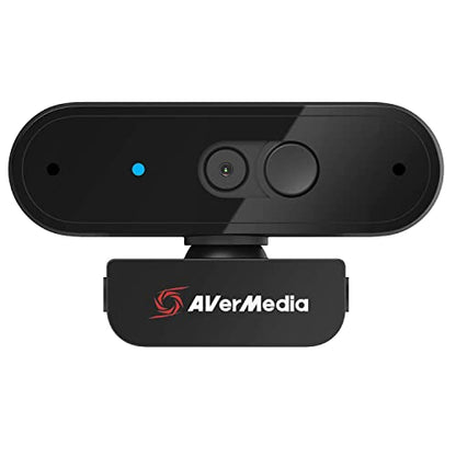 AVerMedia PW310P Webcam, Webcam Cover, 1080p/30fps Videochat and Recording, Plug and Play, Microphones, Stream, Autofocus, Works with Skype, Zoom, Team - Black - style: 1080p30fps auto focus