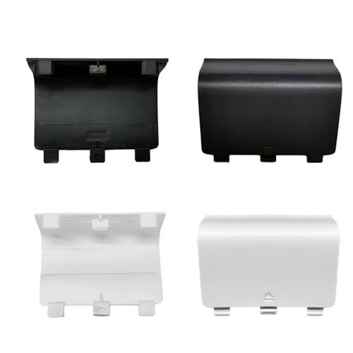4 Pack One Controller Battery Cover for Xbox One, One S/One X Controller Battery Back Cover [NOT for Xbox Series X/S], Battery Back Shell Covers for Xbox One, One S, One X Controller(White/Black) - color: Black&White