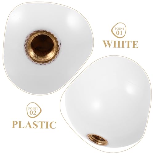 VICASKY Plastic Ball Head Rocker Joystick Handle Game Stick Ball Head Replacement for Arcade Kit - color: White