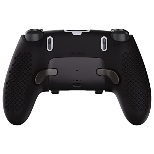 PlayVital 3D Studded Edition Anti-Slip Silicone Cover Case for ps5 Edge Controller, Soft Rubber Protector Skin for ps5 Edge Wireless Controller with 6 Thumb Grip Caps - Black - color: Black