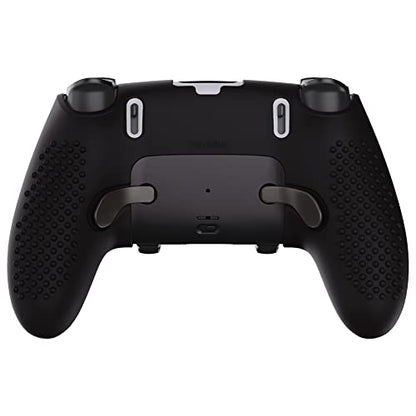 PlayVital 3D Studded Edition Anti-Slip Silicone Cover Case for ps5 Edge Controller, Soft Rubber Protector Skin for ps5 Edge Wireless Controller with 6 Thumb Grip Caps - Black - color: Black