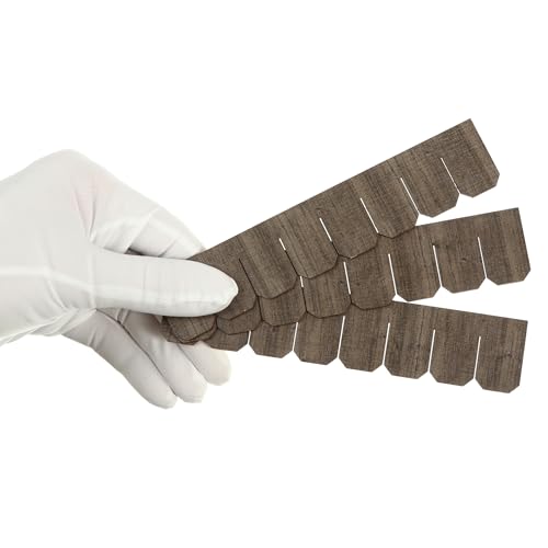 Miniature Roof Shingle Strips for 1:12 Scale Dollhouse Roofing | Set of 25 Strips, REDUCIO! - color: Dark Olive Weathered