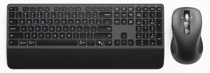 Wireless Keyboard and Mouse with Wrist Rest, Full Size Multi Device Keyboard and Mouse Combo, Bluetooth Keyboard and Mouse Combo for Laptop PC Mac, Work Keyboard and Mouse