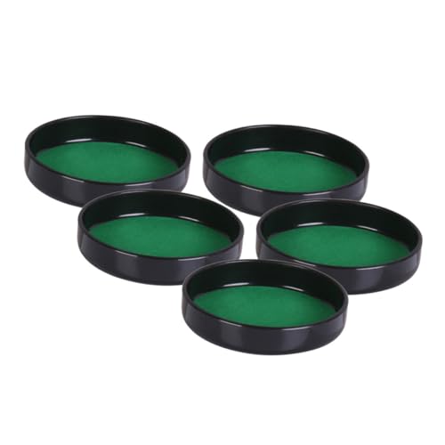 ibasenice 5pcs Dice Cup Replacement Parts Dice Cup Lid and Base for Ktv Games Quiet Shaker Accessory for Parties and