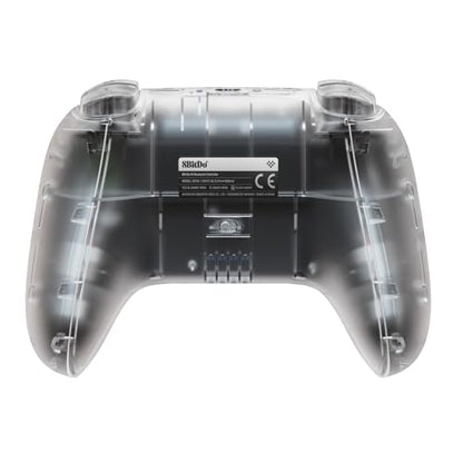 8Bitdo 64 Bluetooth Controller for Analogue 3D, Clear | Switch/Switch 2, Windows and Android Support, Wired USB, D-Input/S-Input Modes, Hall Effect Joystick, Vibration - color: Clear