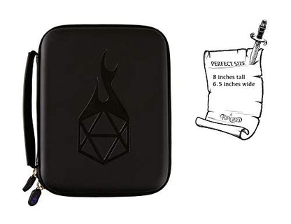 Forged Dice Co. Dicemaster's Display & Storage Box - Holds 35 Metal or Plastic Polyhedral Dice / 5 Sets - color: Gray Zipper