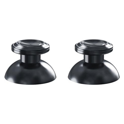 eXtremeRate Custom Black Metal Thumbsticks for PS5 Controller, Replacement Aluminum Analog Stick Joystick for PS4 Controller - color: Black
