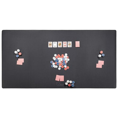 Board Game Mat 36 x 72, Table Cover for Mahjong, Poker, Playing Cards, Tile Games, Dominoes, and RPG - Neoprene Gaming Playmat - Black - color: Black, size: Rectangle 36 x 72 inches