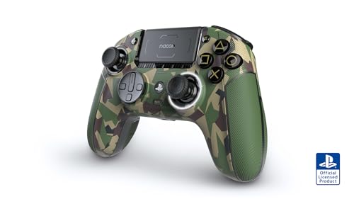 Nacon Revolution 5 Pro Officially Licensed PlayStation Wireless Controller | For PS5 / PS4 / PC - Hall Effect Joysticks and Triggers, Trigger Stops, Mappable Buttons, 8-way and 4-Way D-pad - Field Camo - color: Field Camo