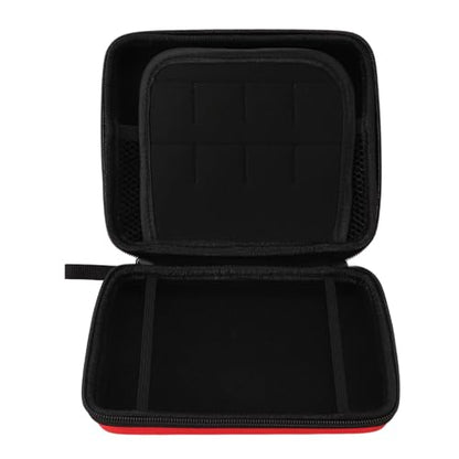 LUCKDANO Carrying Case for 2DS - Protective Hard Shell with 8 Game Card Holders - Compatible with 2DS Console Accessories Shockproof & Travel Case Portable Pouch with Wrist (#13) - color: Red