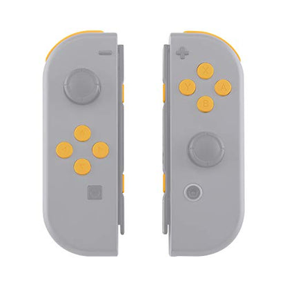 eXtremeRate DIY Full Set Buttons for Nintendo Switch & Switch OLED, Custom Replacement Buttons for JoyCon, ABXY Direction Keys SR SL L R ZR ZL + - Home Capture Trigger Buttons Springs - Caution Yellow - color: Caution Yellow