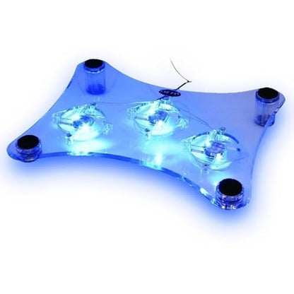 ThreeH USB Fan Laptop Cooling Pad with 3 Fans & Blue LED Lights | For Laptop PS3 / PS4 / PS Slim