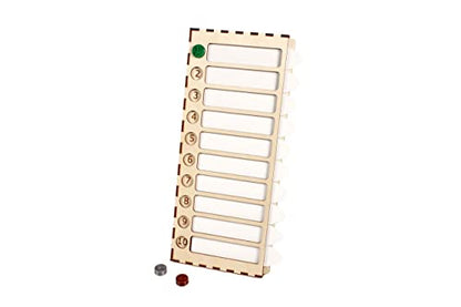 The Broken Token Generic Initiative Tracker - Wood & Acrylic Game Turn Tracker