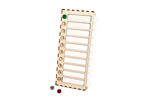The Broken Token Generic Initiative Tracker - Wood & Acrylic Game Turn Tracker