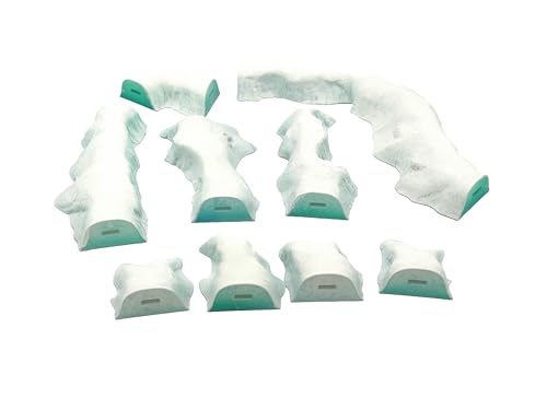 Legion Terrain - Ice Planet Trench Set - Miniature Tabletop Wargaming Terrain (Painted) (Set 1)