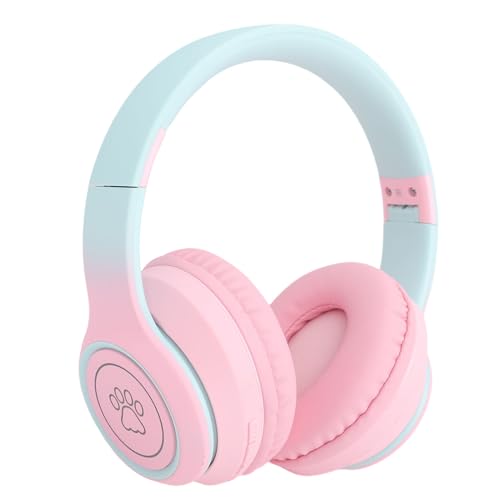 Over Ear ANC Active Noise Cancelling Headphone Gaming Headset for Long Term Wear 1 Unit (Pink) - color: Pink