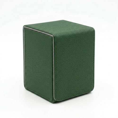Dmoicols Vertical Deck Box Plus Version, Large Trading Card Case Fits 100+ Double Sleeved Cards, Premium Leather TCG Storage for MTG Commander, Pokémon, TCG, CCG, Magnetic Closure-Green - color: VP Green