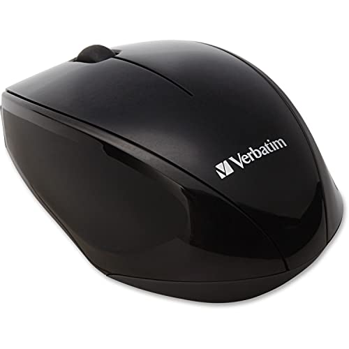Verbatim 97992 Wireless Multi-Trac Mouse 2.4GHz with Nano Receiver - Ergonomic, Blue LED, Portable Mouse for Mac and Windows - Black - color: Black